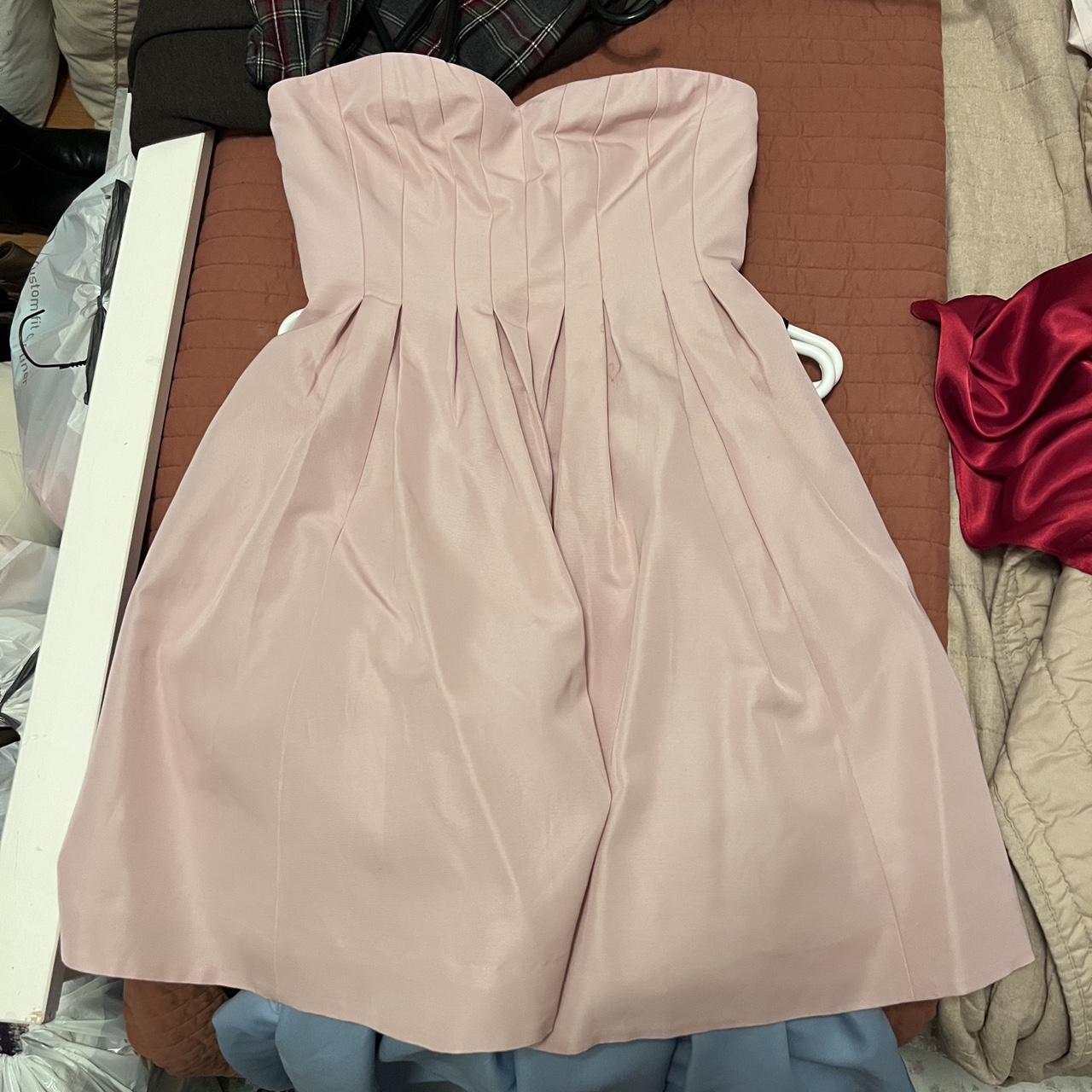 Pink strapless J Crew homecoming dress Has