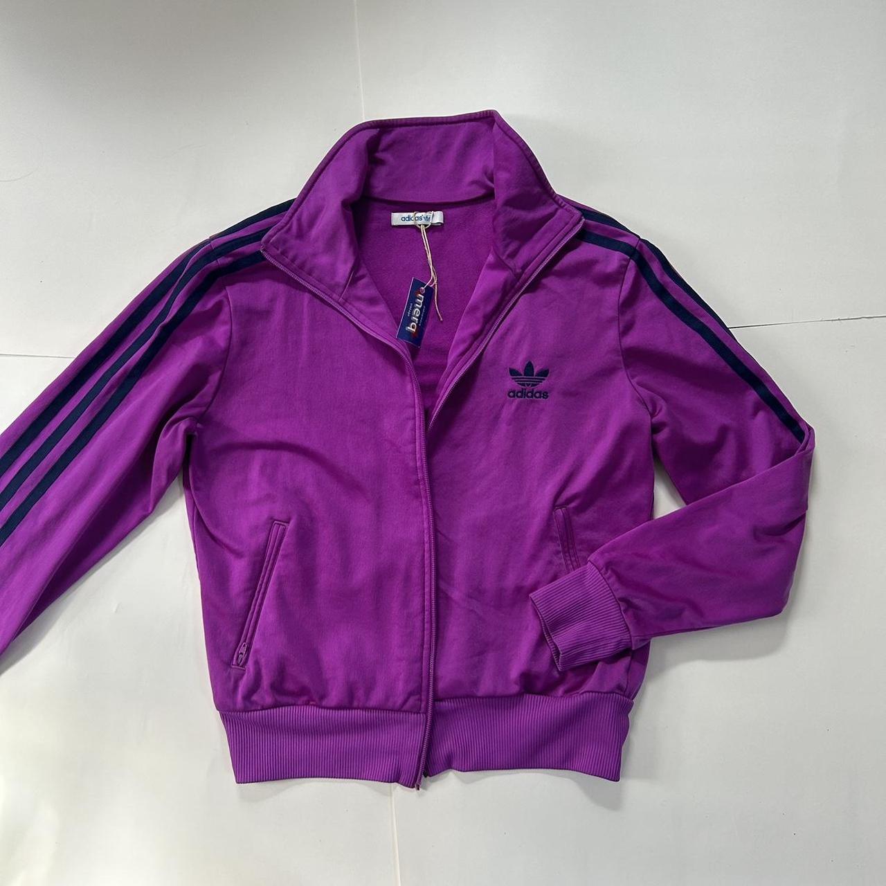 Purple Adidas Track Jacket - size: large - brand:... - Depop