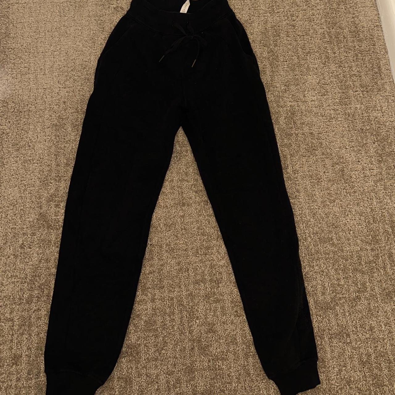 Black lululemon scuba jogger sweatpants. Size 2.... Depop