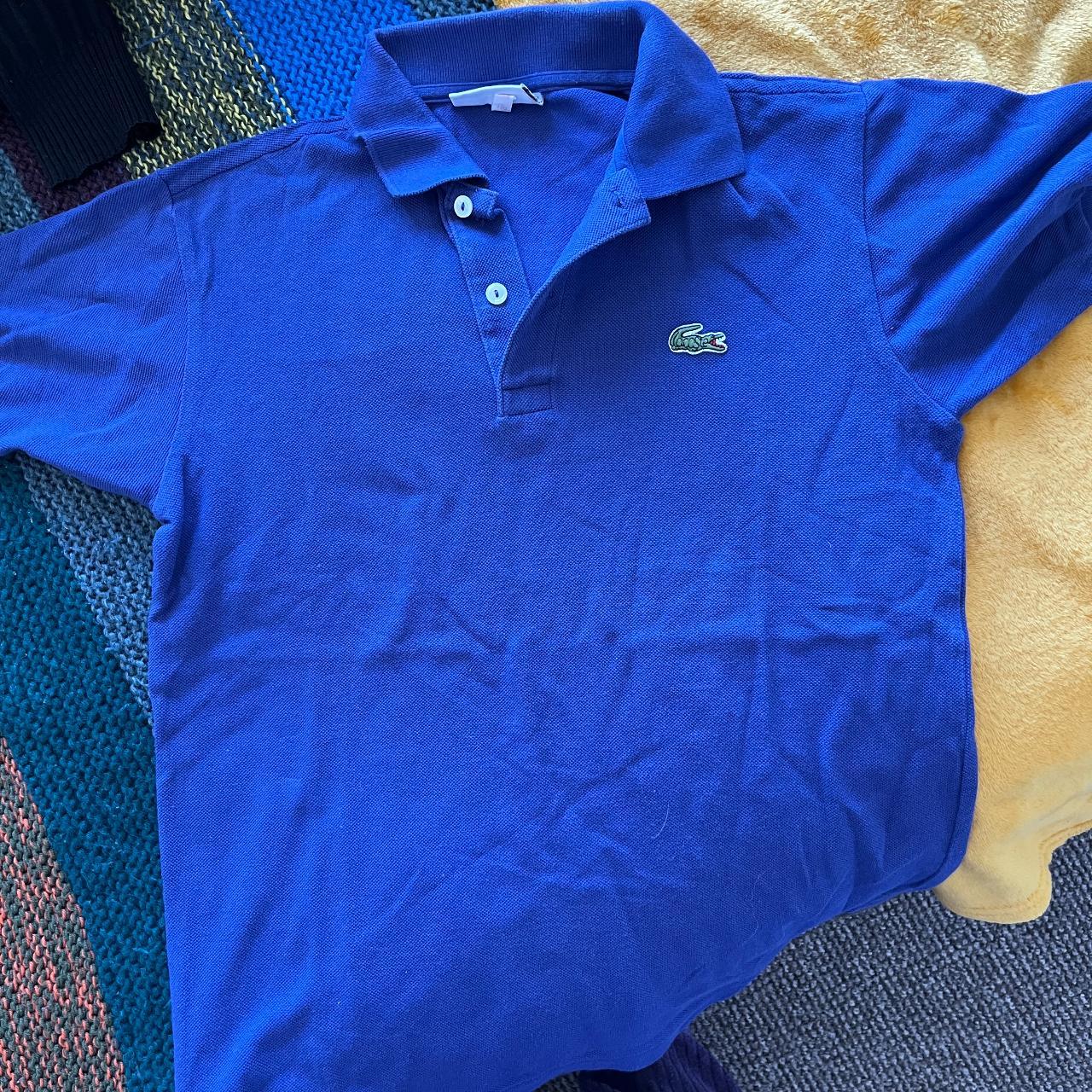 Lacoste polo shirt in purple-blue - Depop