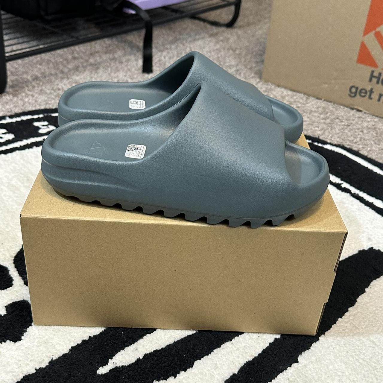 Adidas Yeezy Slide Slate Marine Size: - Depop