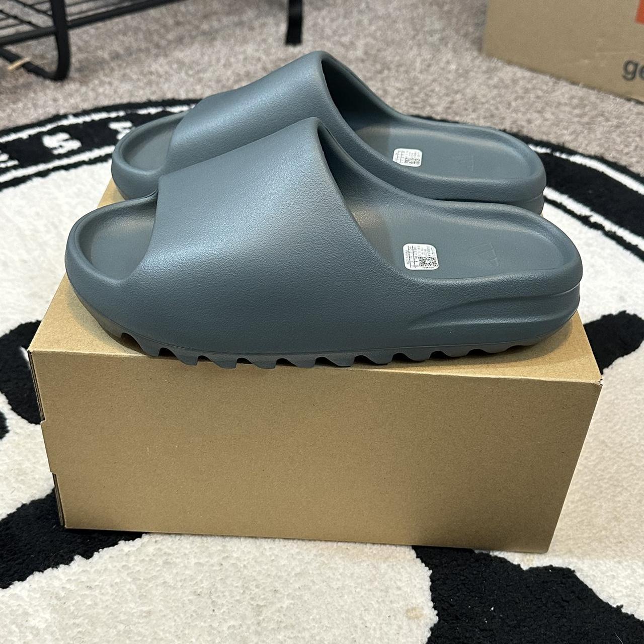 Adidas Yeezy Slide Slate Marine Size: - Depop