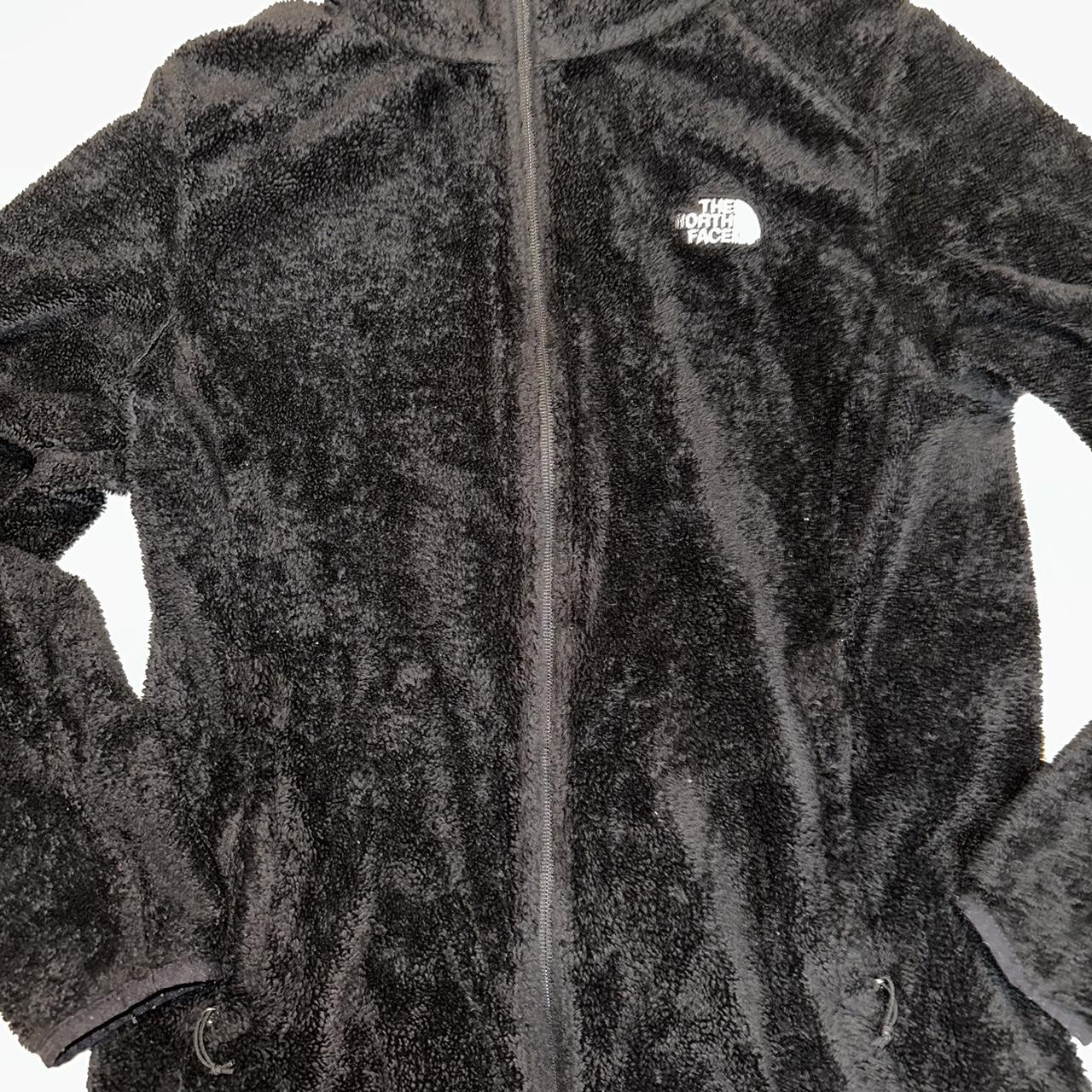 Black fuzzy zip up jacket best sale