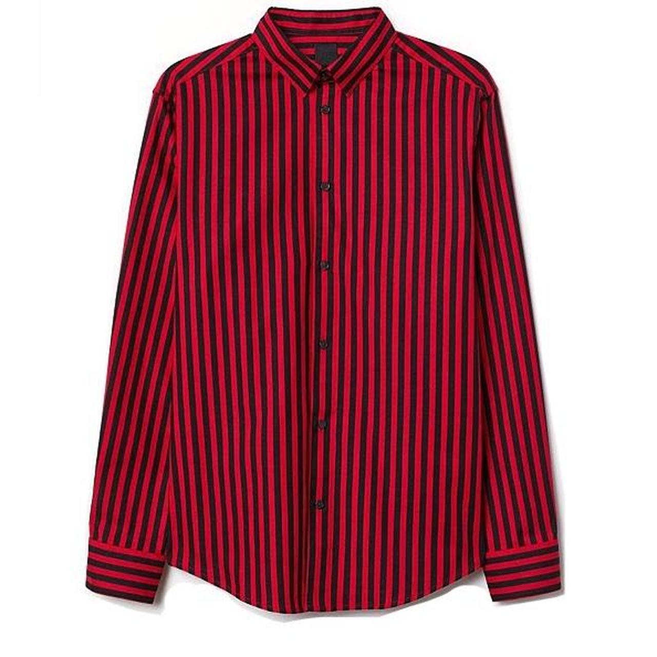 H&M Men's Red and Black Shirt Depop