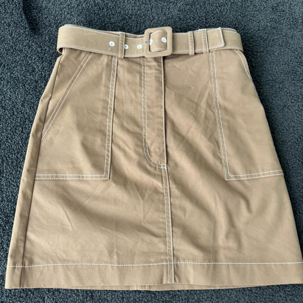 Kookai tan belted skirt Size 34 Beautiful skirt... Depop