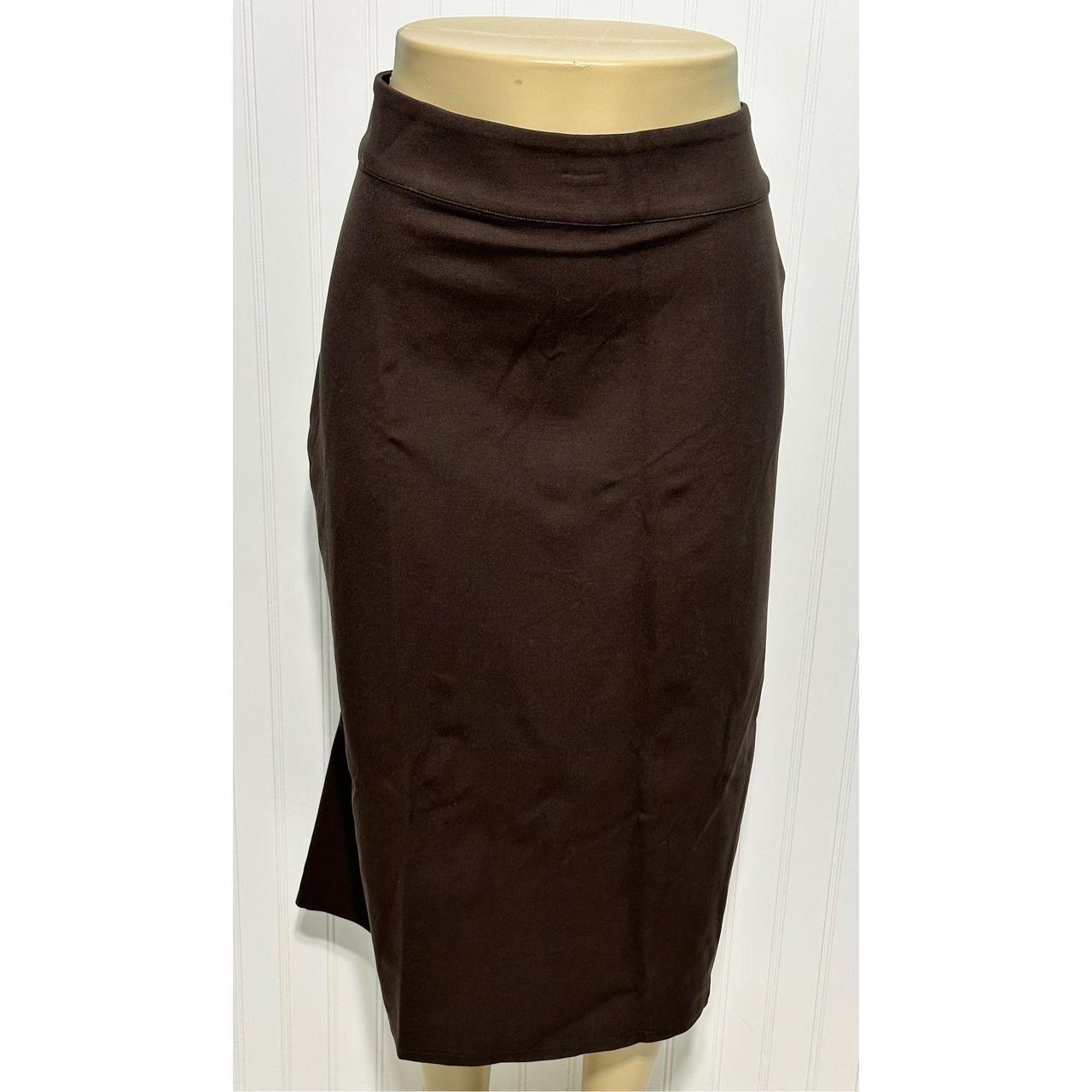 Brown ponte pencil skirt best sale