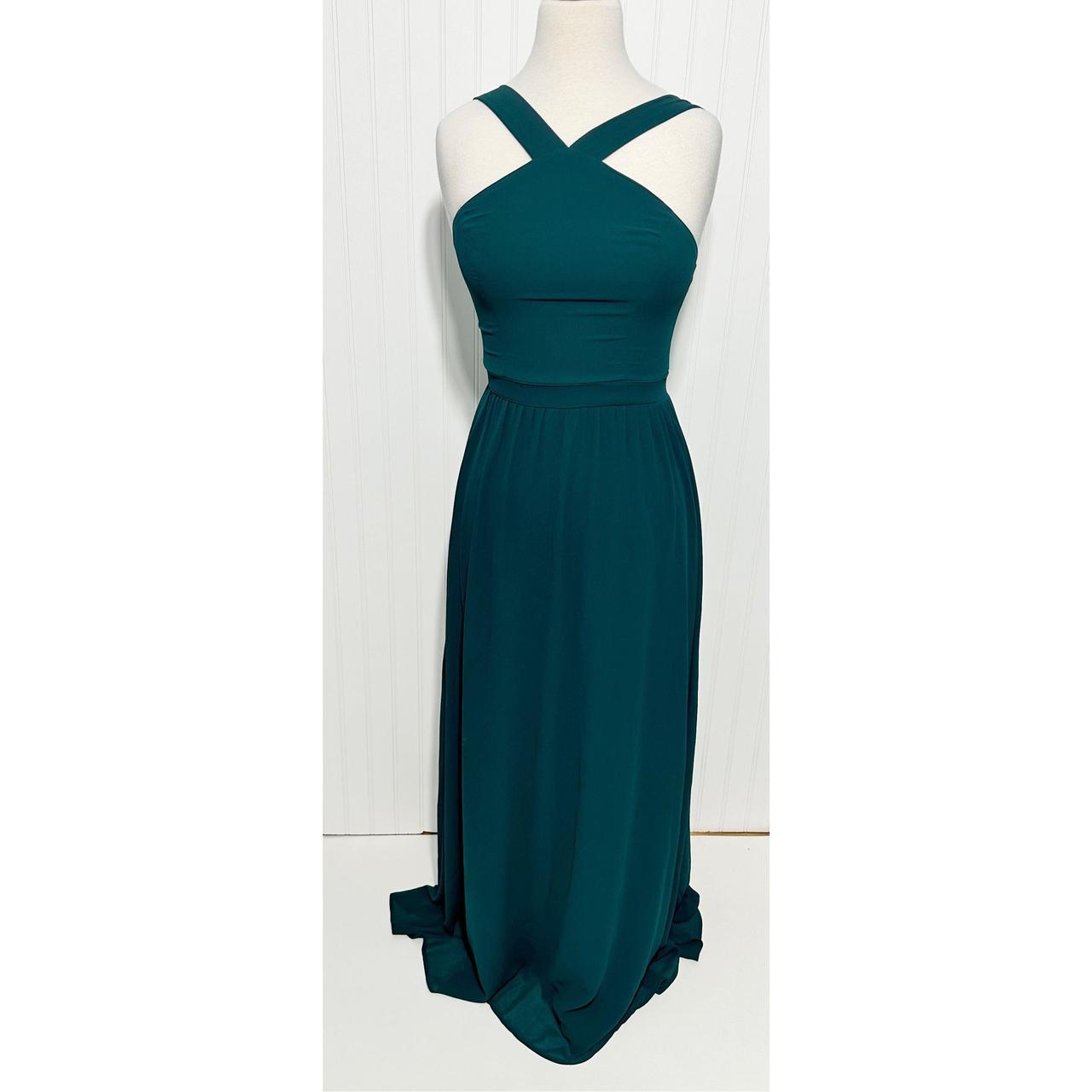 Air of romance 2025 forest green maxi dress