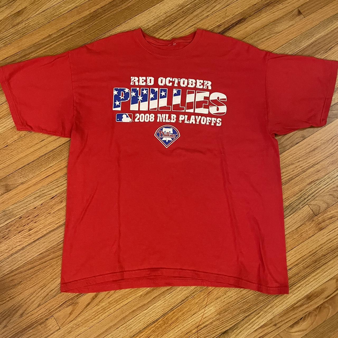 New 2008 Majestic Philadelphia Phillies World Series T-shirt XXL