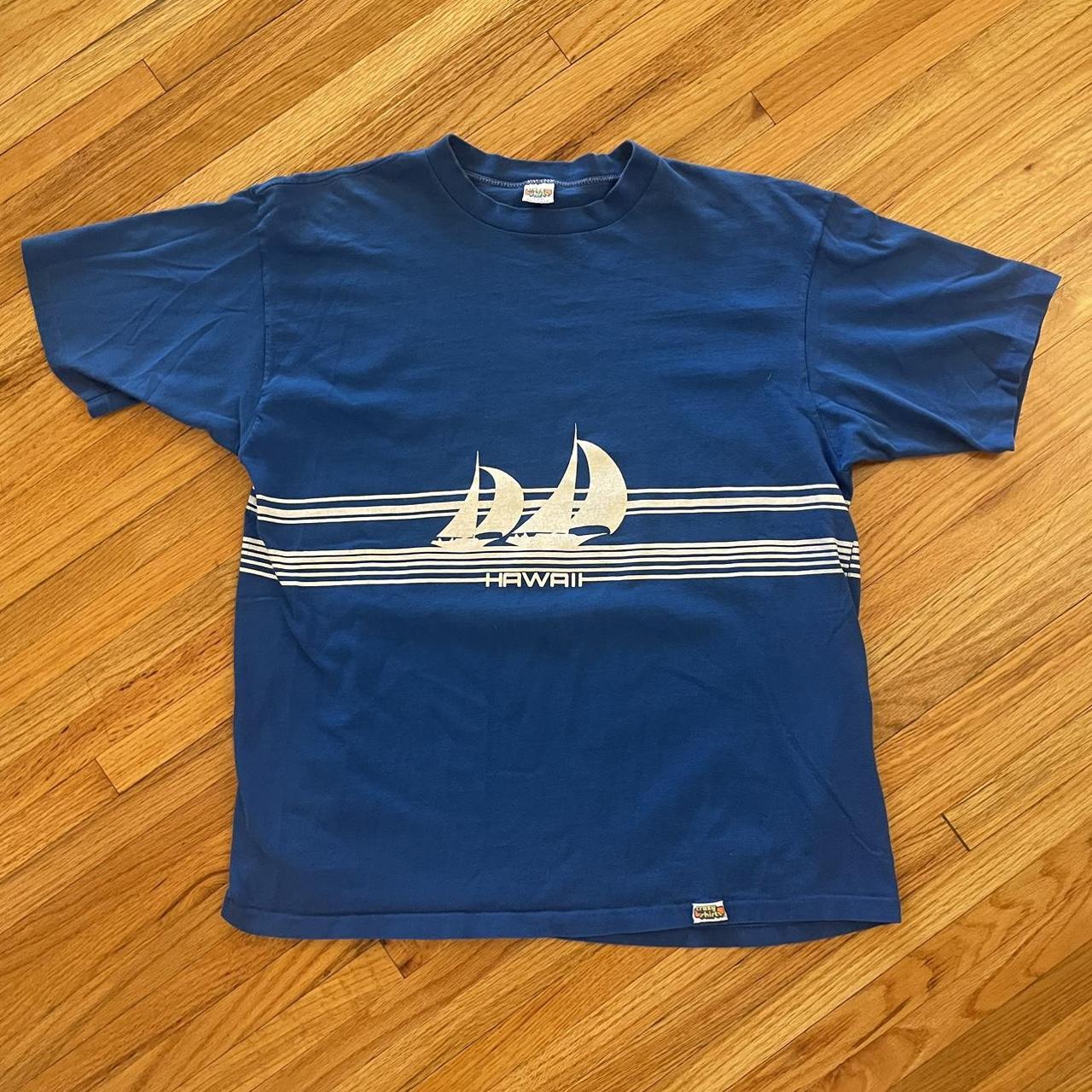 Crazy Shirts Men's Blue Tshirt Depop