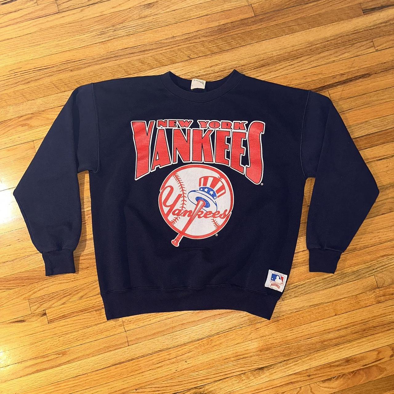 Vintage 90 s New York Yankees Nutmeg Mills Crewneck Depop