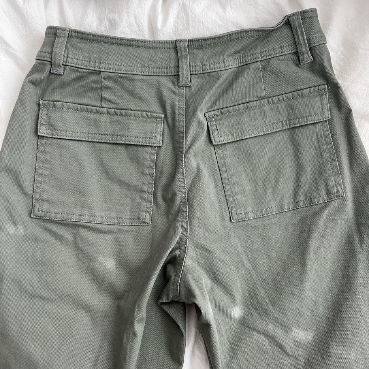 Light Green cargo pants Size 4 Never worn - in... - Depop