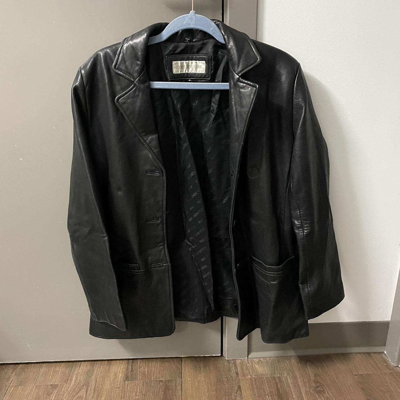 Jones NY Leather Jacket - Depop