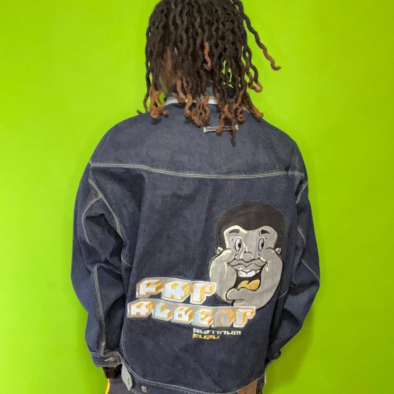 FUBU Men's Navy and Blue Jacket | Depop