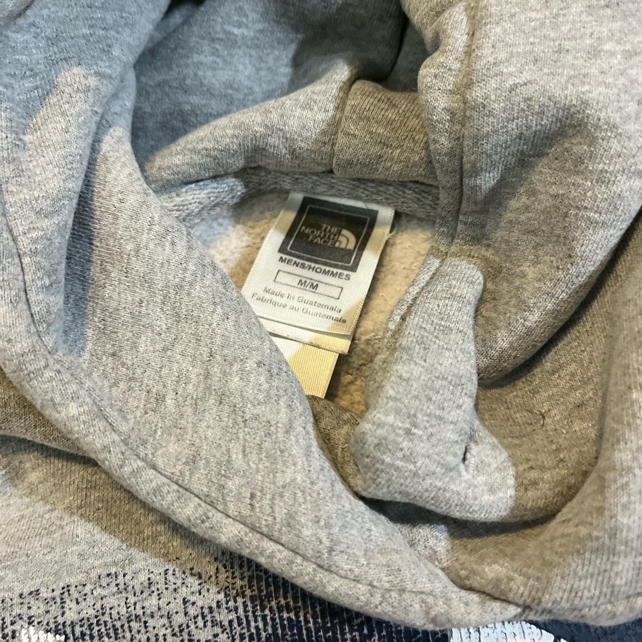 The North Face Men's Grey and Navy Hoodie | Depop