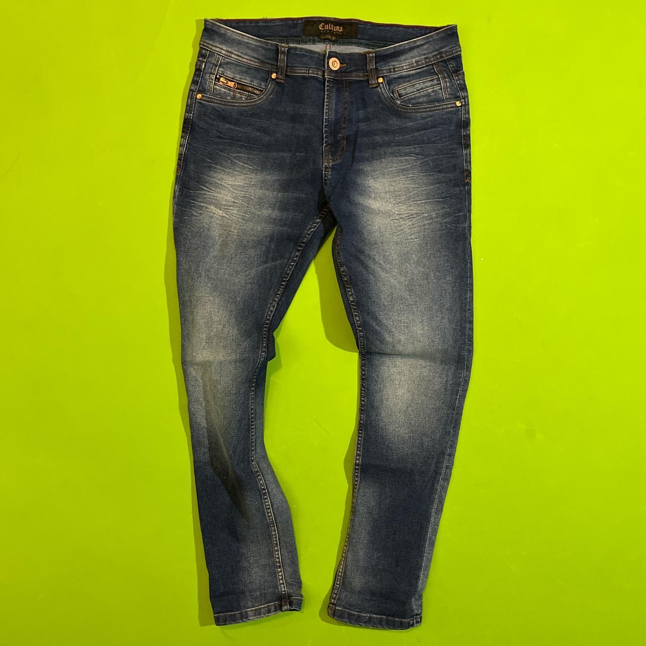 Cultura Men's Blue and Brown Jeans (3)