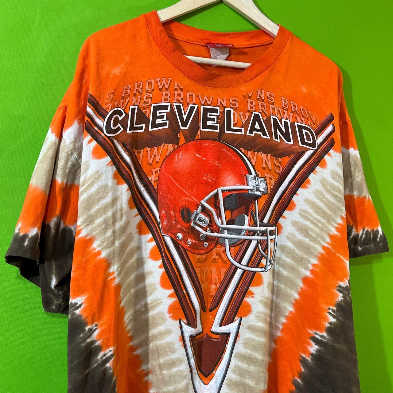 NFL XXL 90s Cleveland Browns Tie Dye AOP Tee Shirt