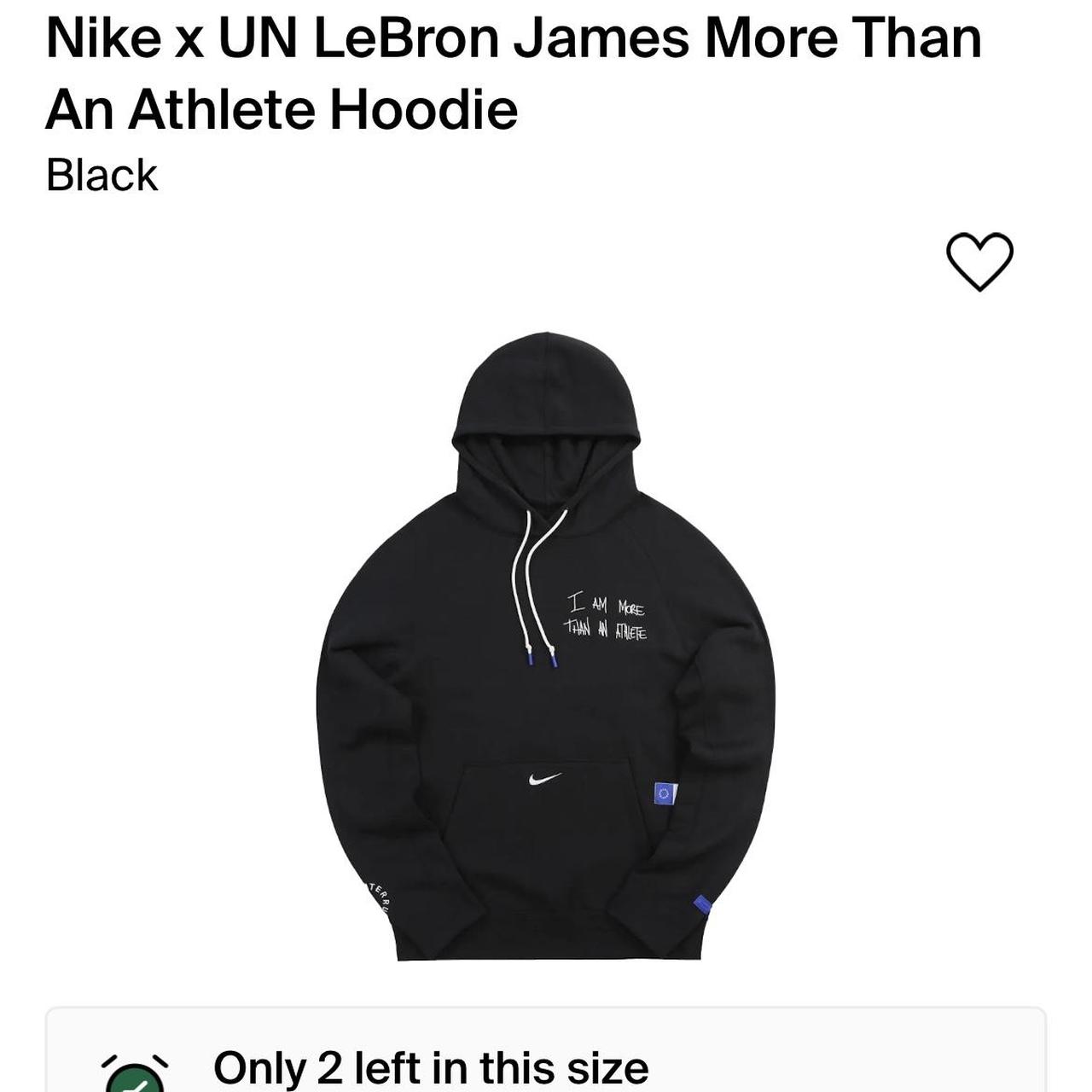 Uninterrupted X Nike UN Lebron James More Than An Athlete Hoodie Size Small