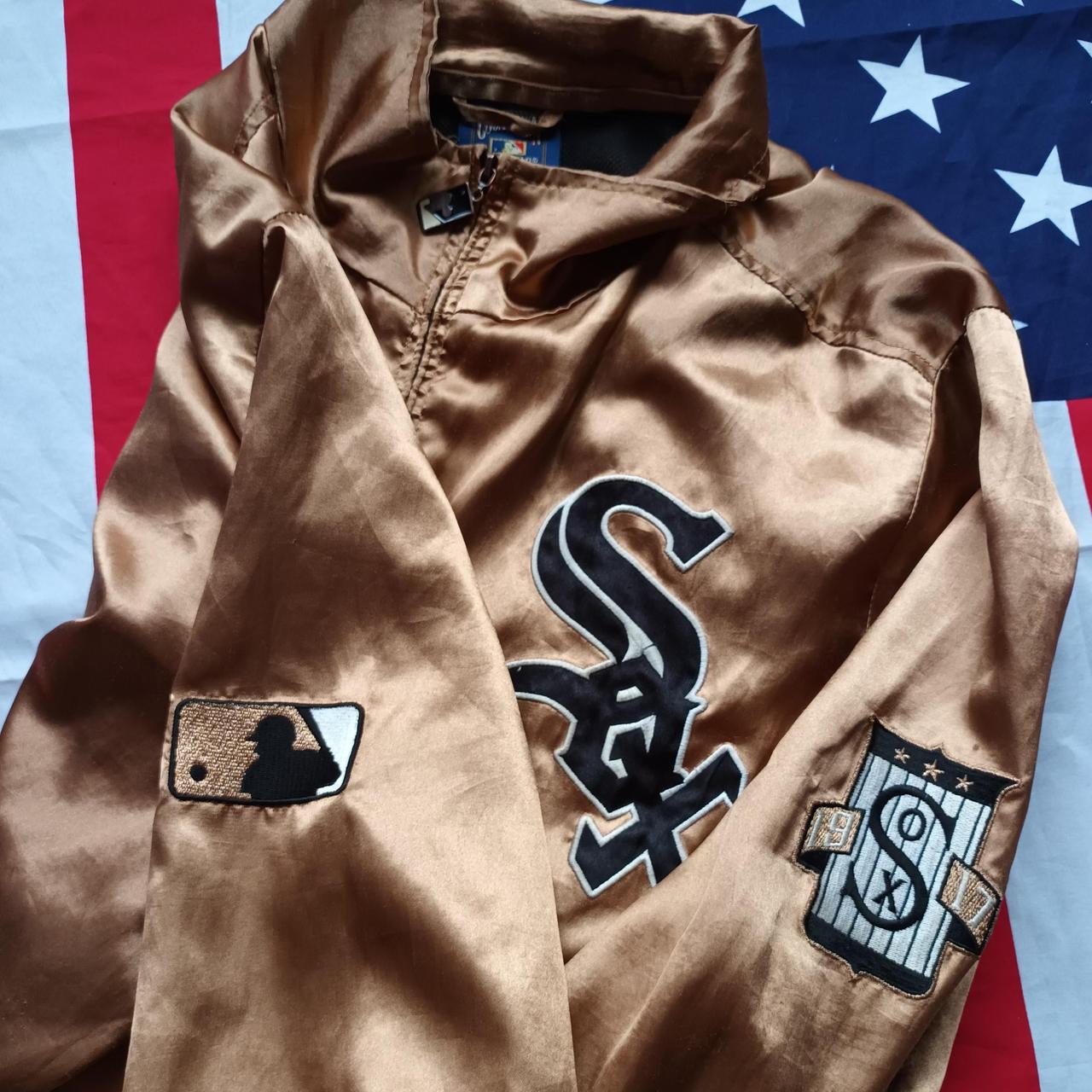 Vintage 2001 MLB x Puma Collaboration store Chicago White Sox Earth Tone Brown Jacket