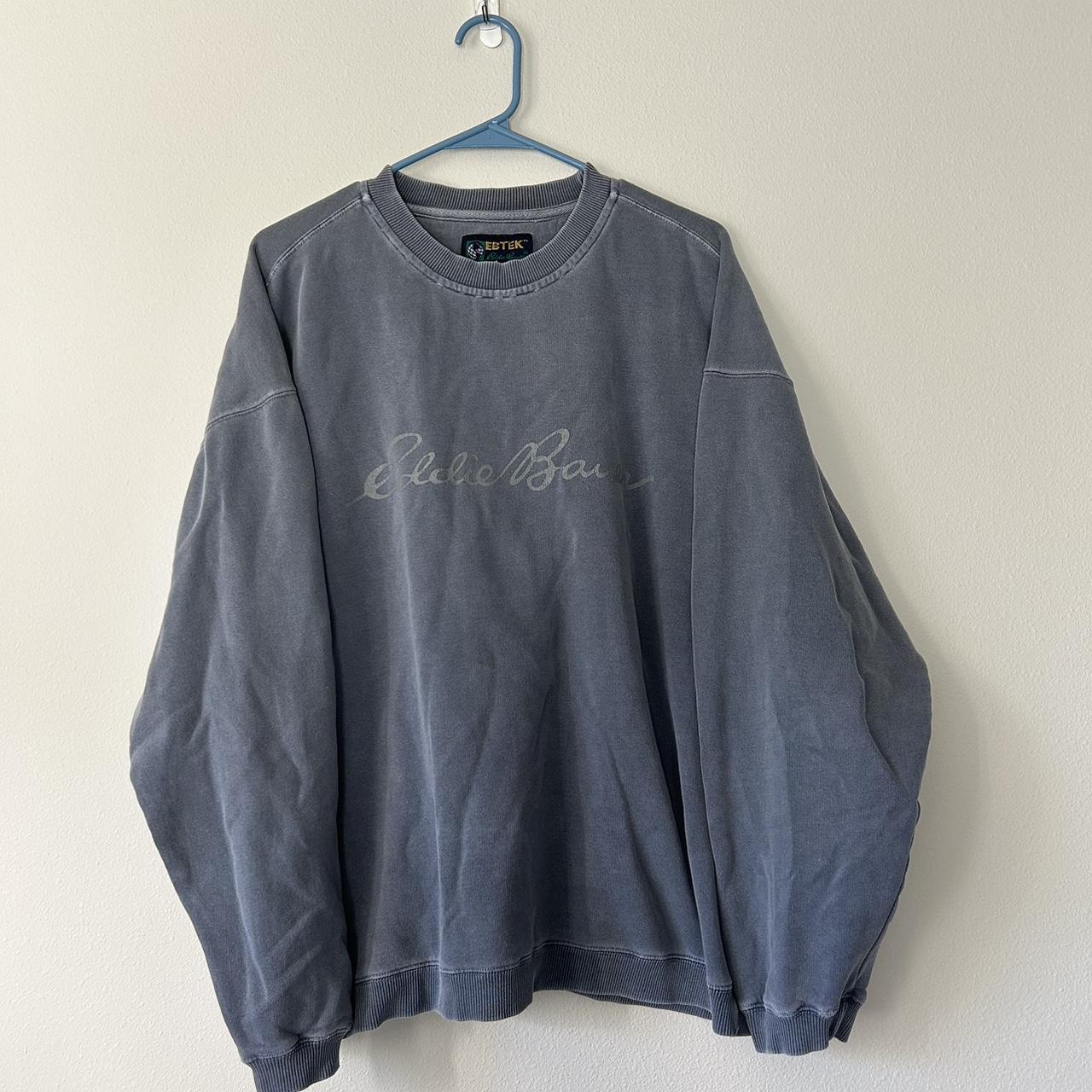 Vintage faded out Eddie Bauer spellout crewneck... - Depop