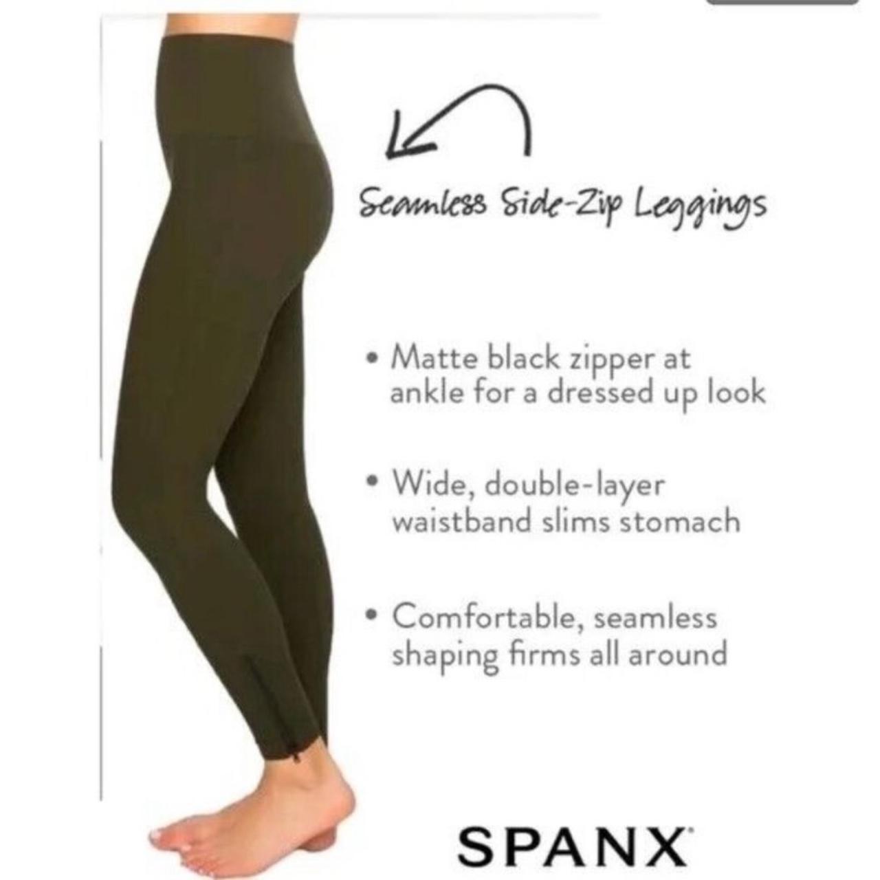 Spanx seamless leggings sale with side zip detail