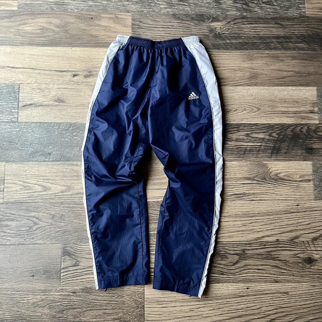 Adidas Men's Navy and White Bottoms | Depop