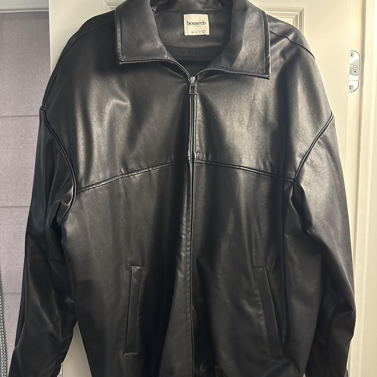 House of CB Larissa oversized leather jacket Like new - Depop