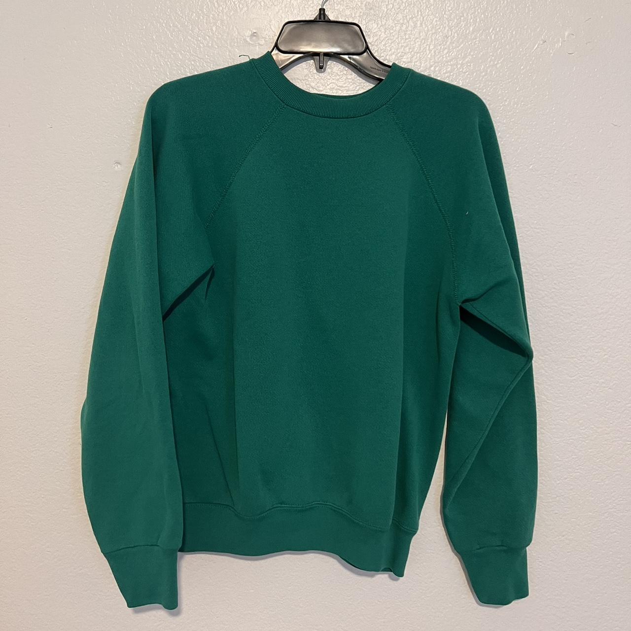 Vintage Green Blank Sweater Size Medium Model is... - Depop