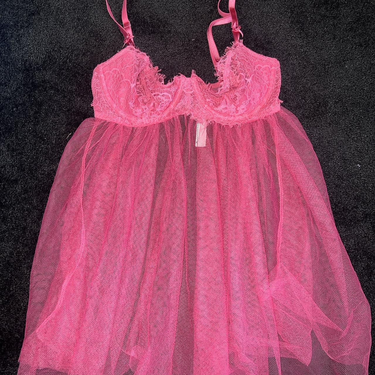 Victoria's Secret Pink Baby Doll Teddy Sexy Size... Depop