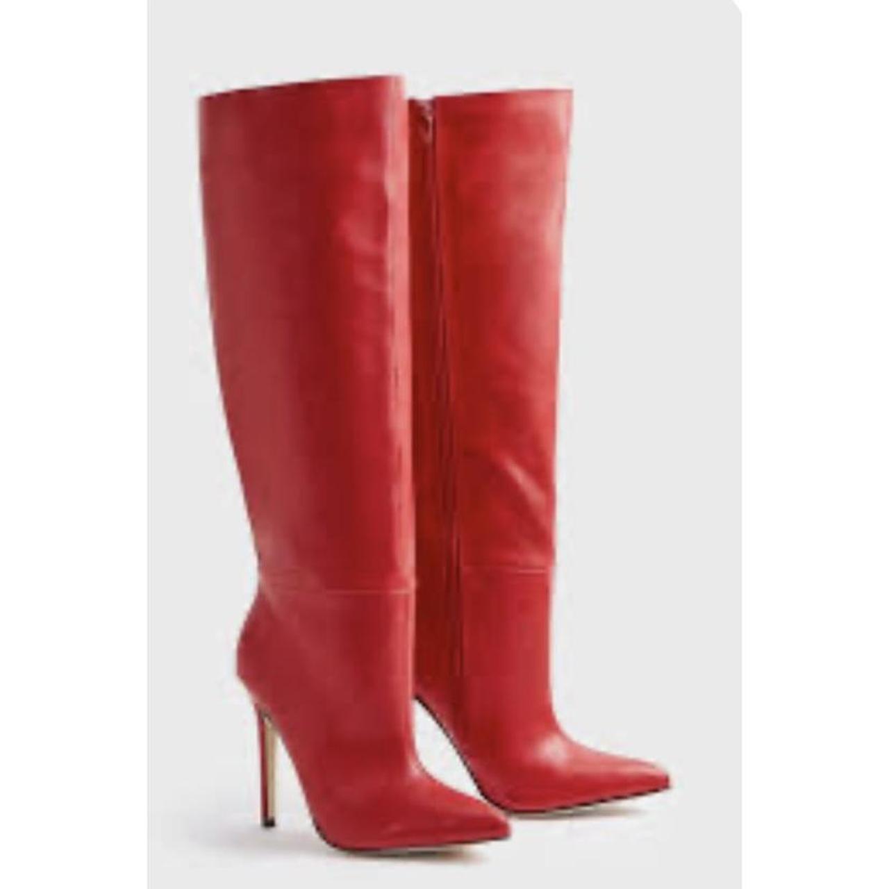 JustFab Women's Red Boots | Depop