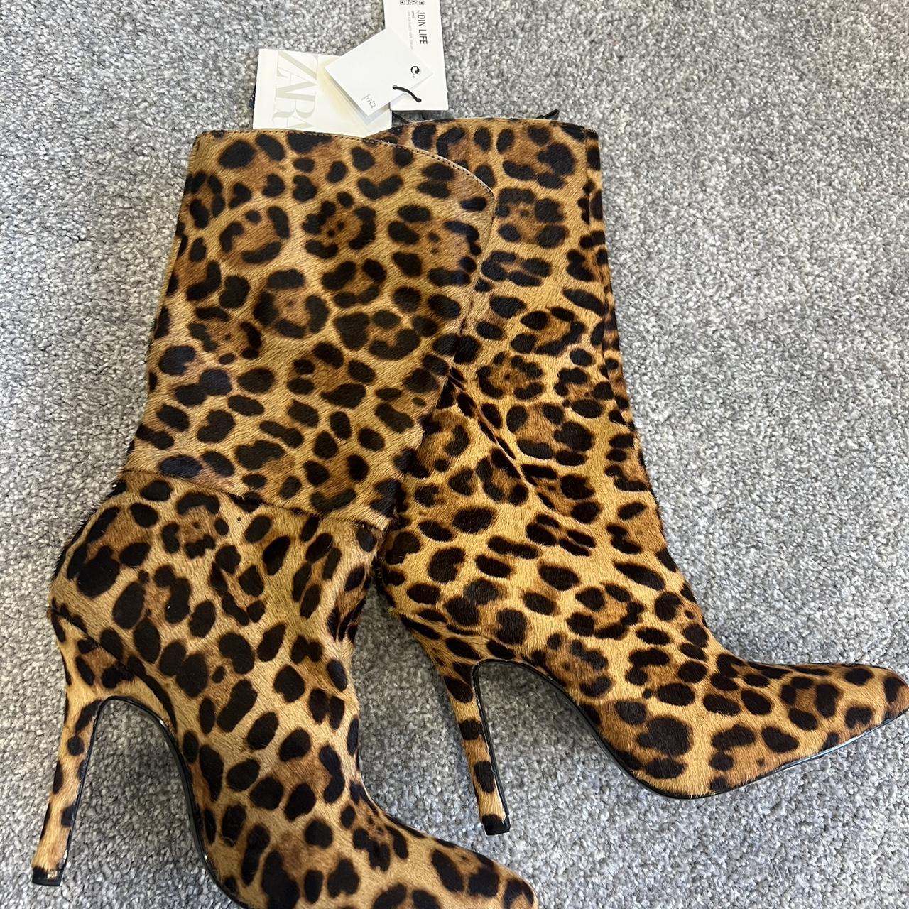 leopard print boots zara