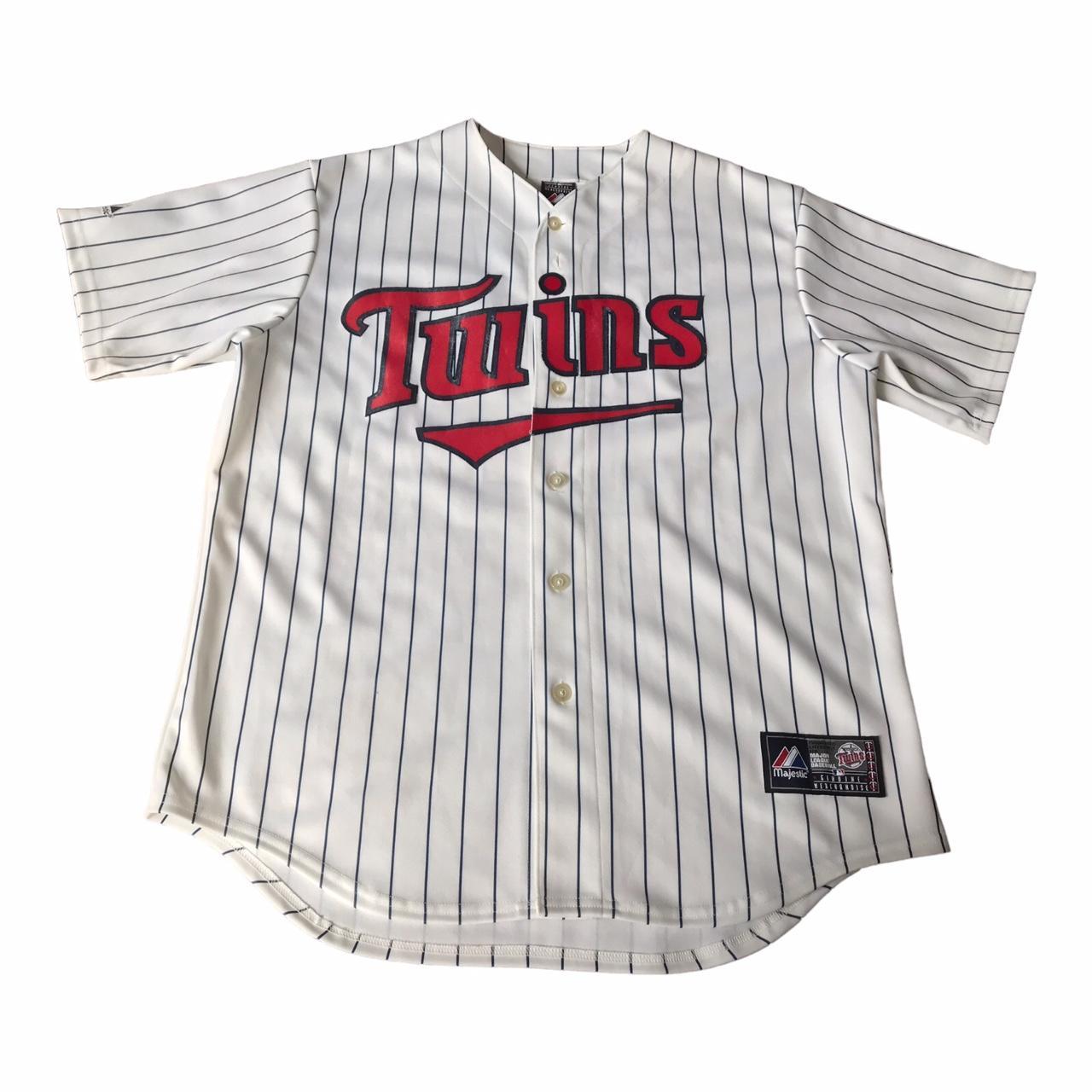 Minnesota twins pinstripe jersey Size: 49 (L/XL) - Depop