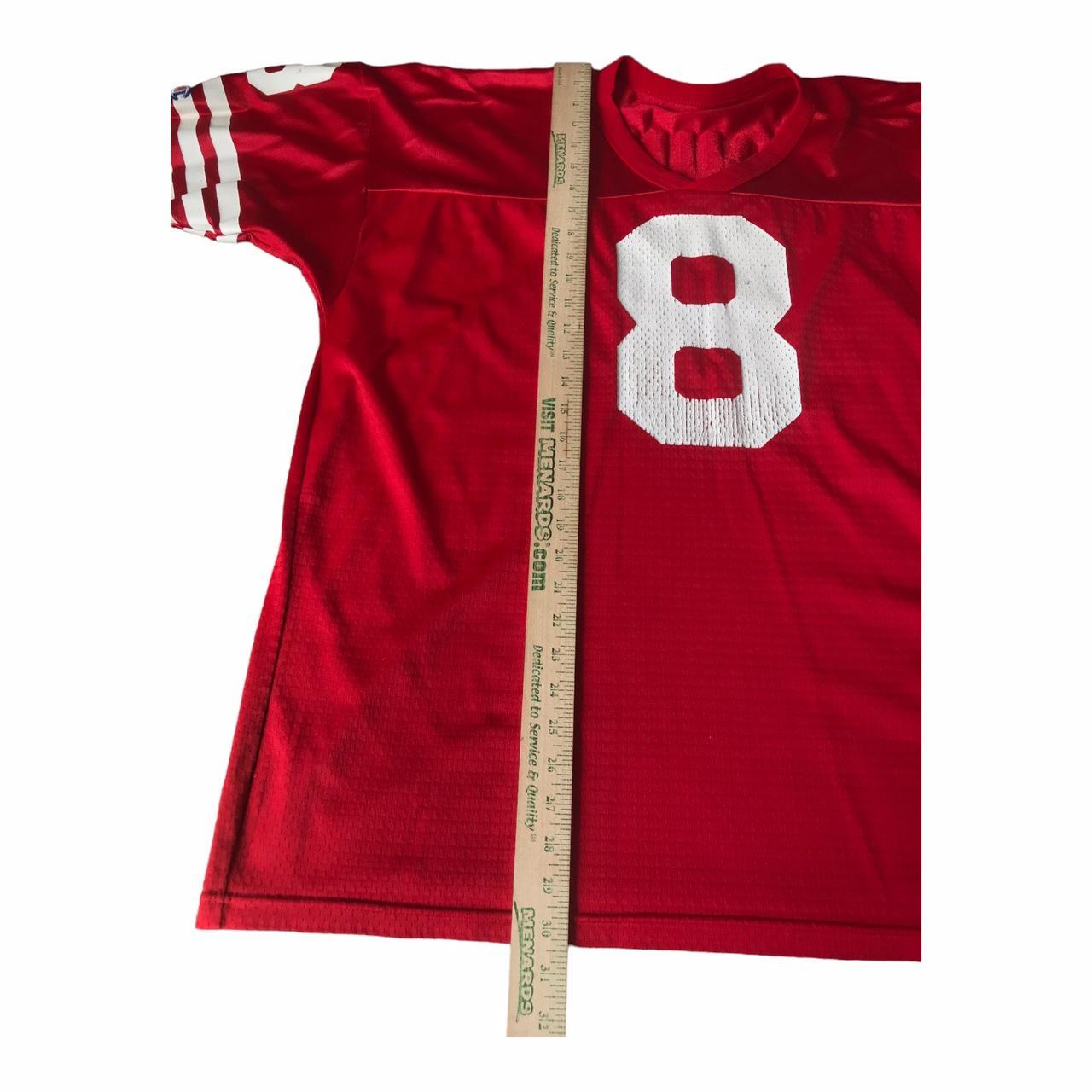 Steve Young #8 San Francisco 49ers Jersey Red Champion Size 48 Vintage