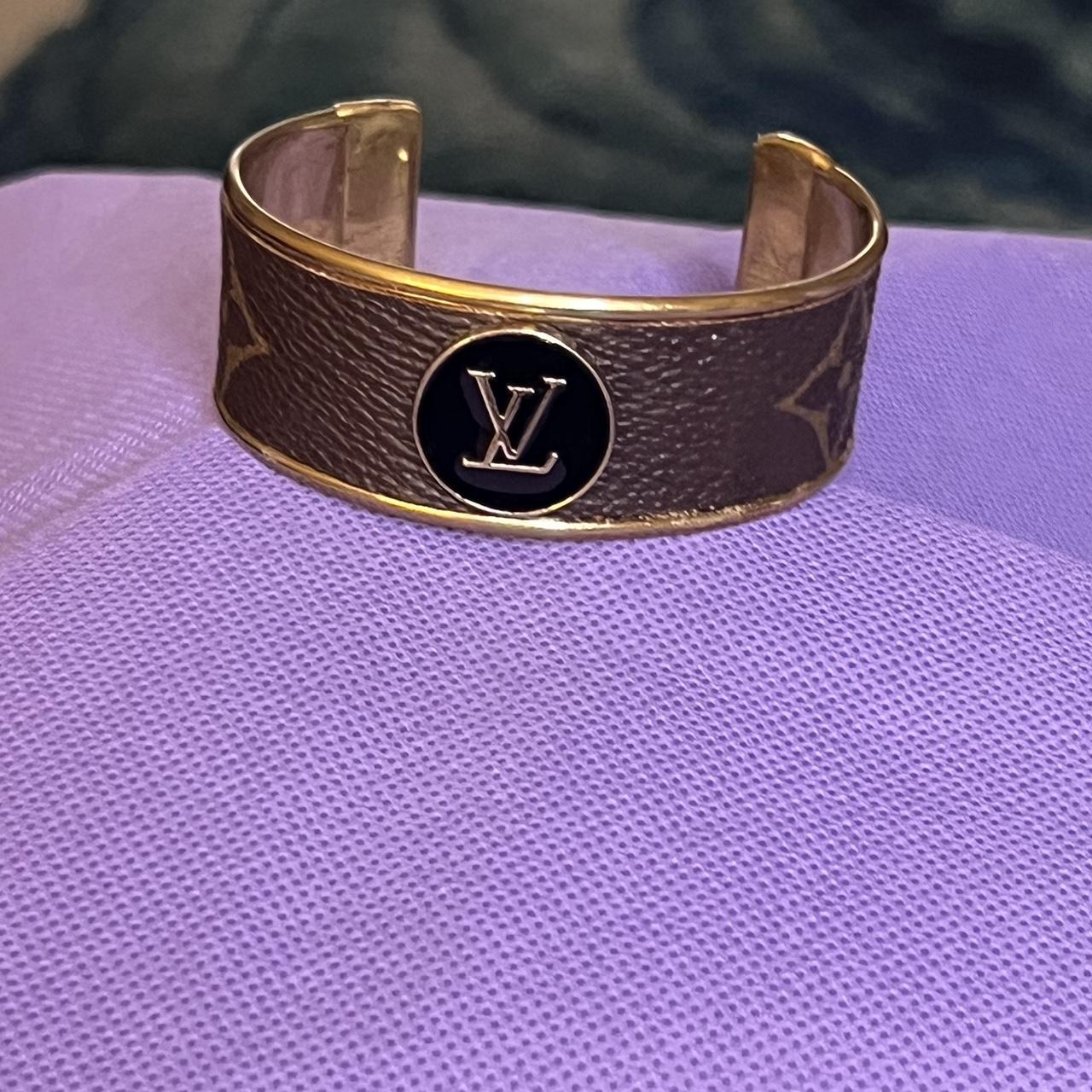 Upcycled Louis Vuitton Monogram Cuff Bracelet. - Depop