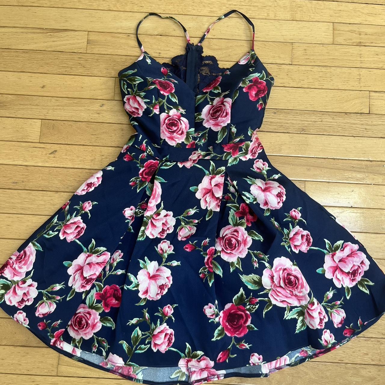 Blue floral outlet dress macys