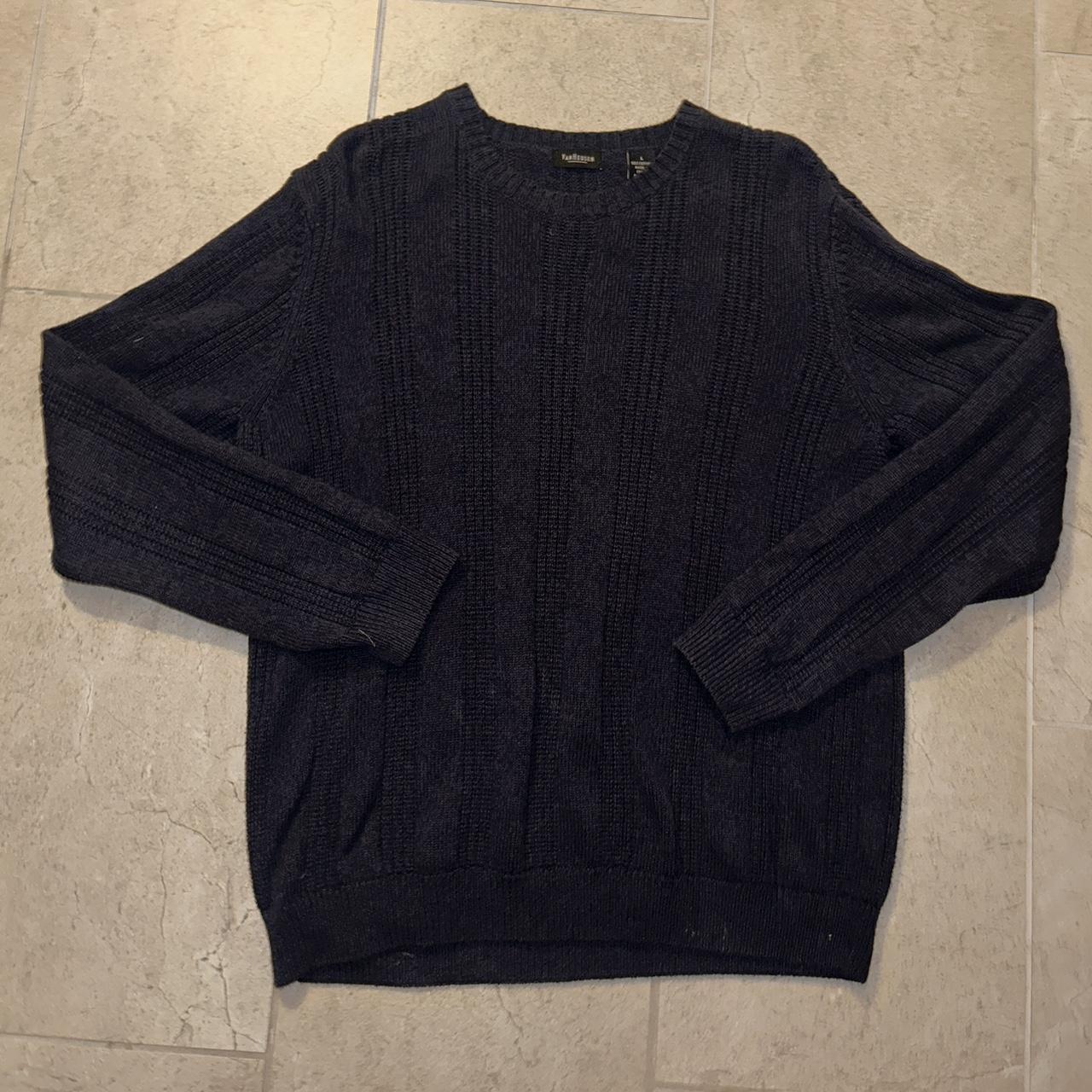 Van Heusen Men's Navy Jumper | Depop