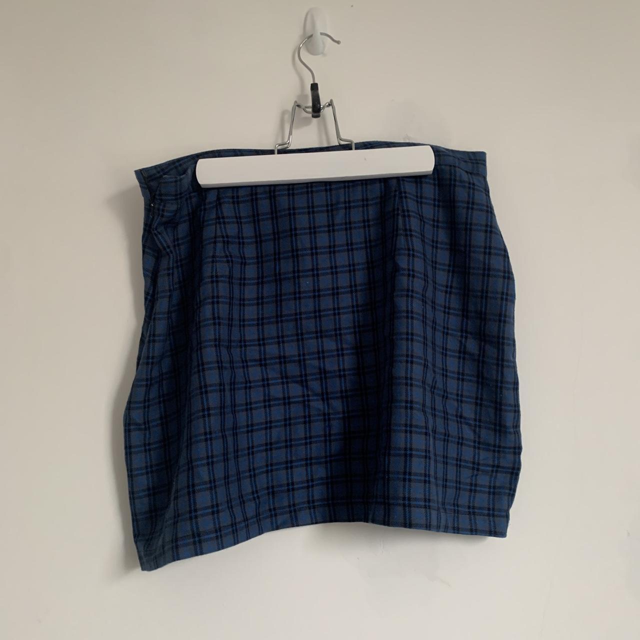 Urban Outfitters mini blue check skirt, selling as... - Depop