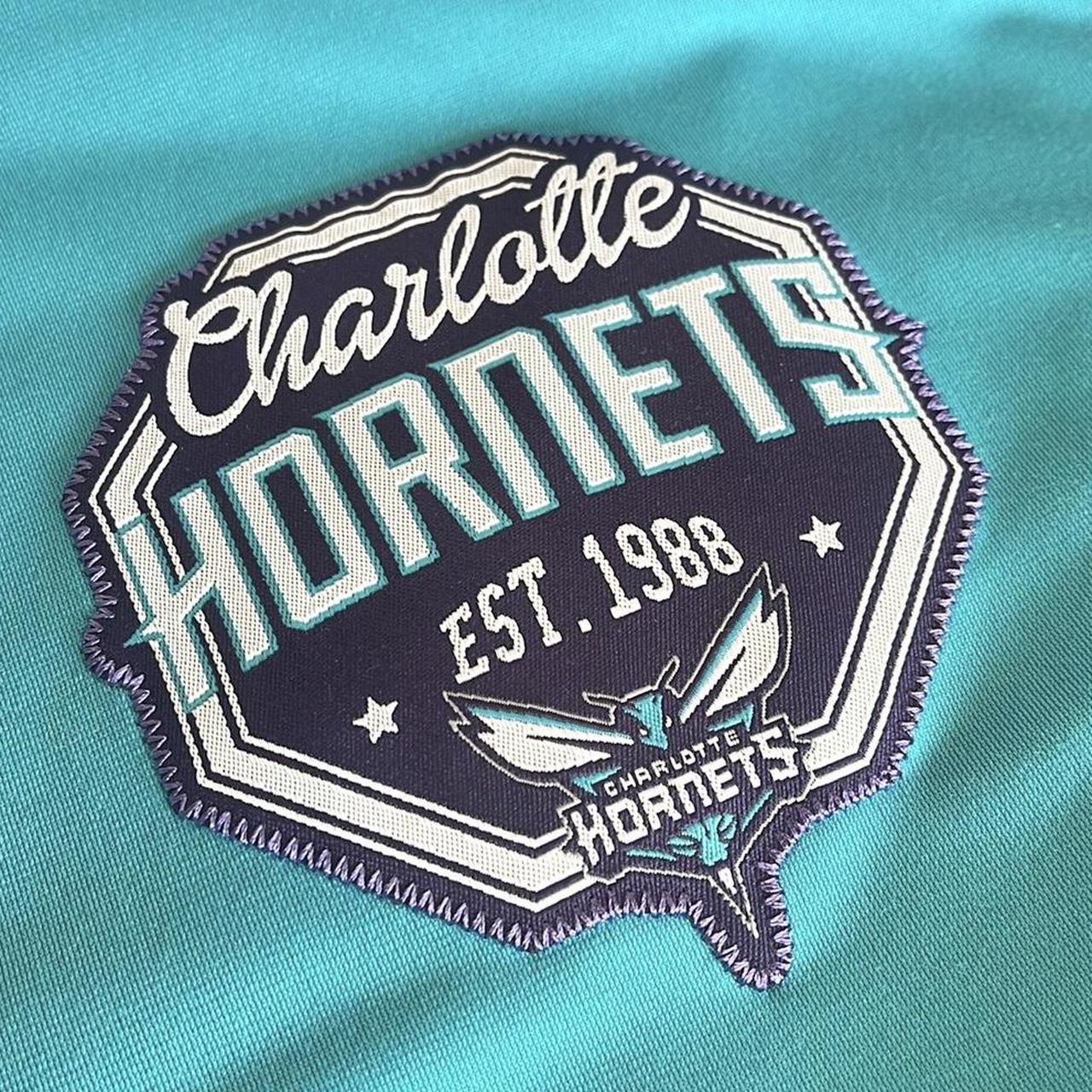 Vintage Starter Charlotte Hornets Warm-up Jacket - Depop