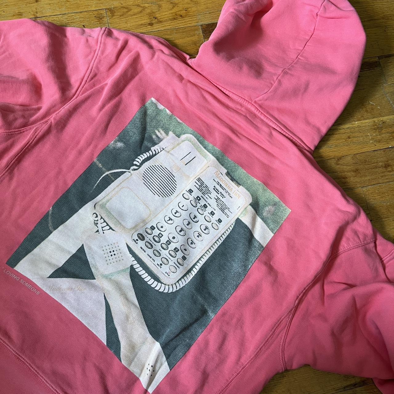 Zadig & Voltaire pink hooded sweatshirt with graphic... - Depop