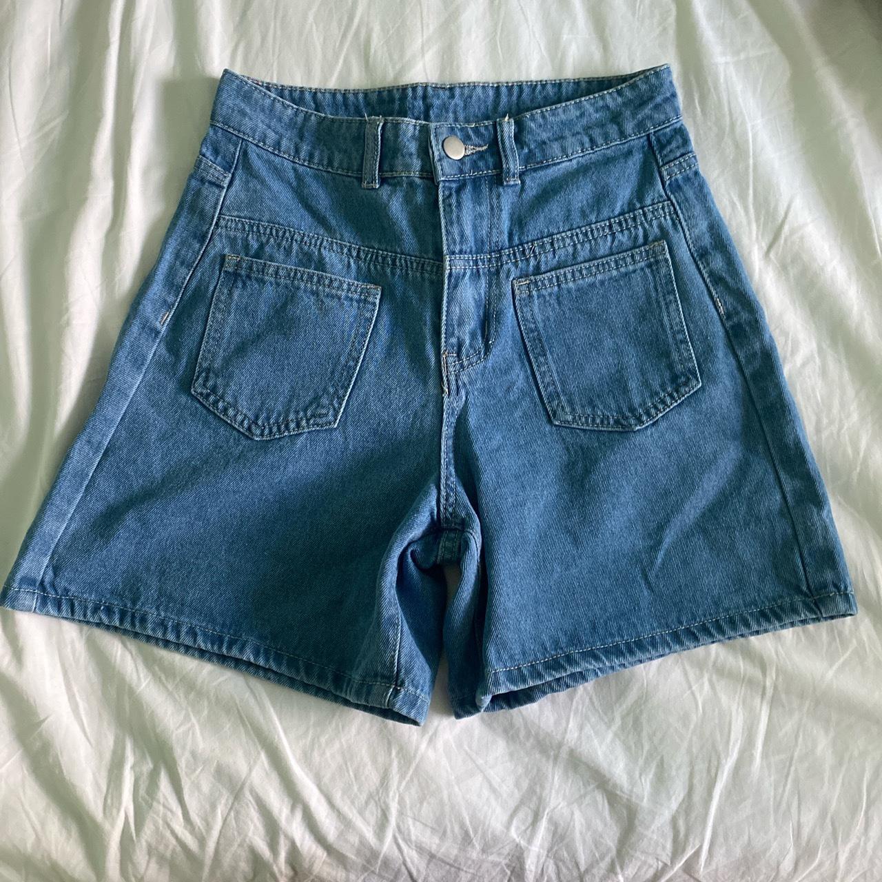 Cute denim jorts Front pockets Never worn Rise of... - Depop