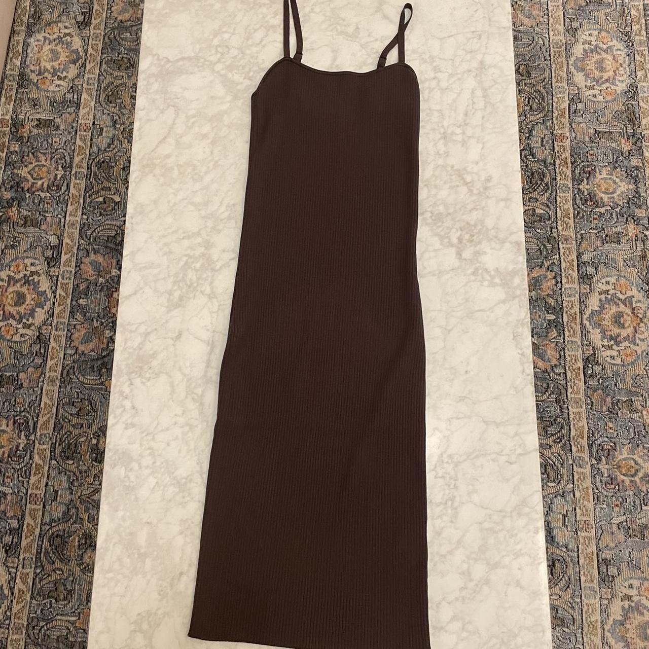 Aritzia Women's Brown Dress Depop