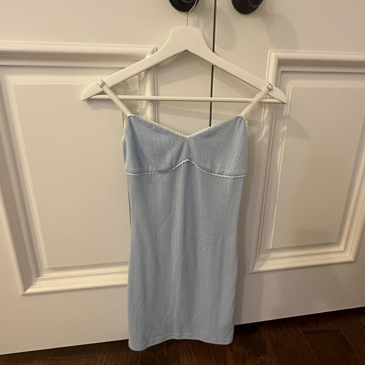cutest baby blue mini dress 🫧🫧 • only worn once - Depop
