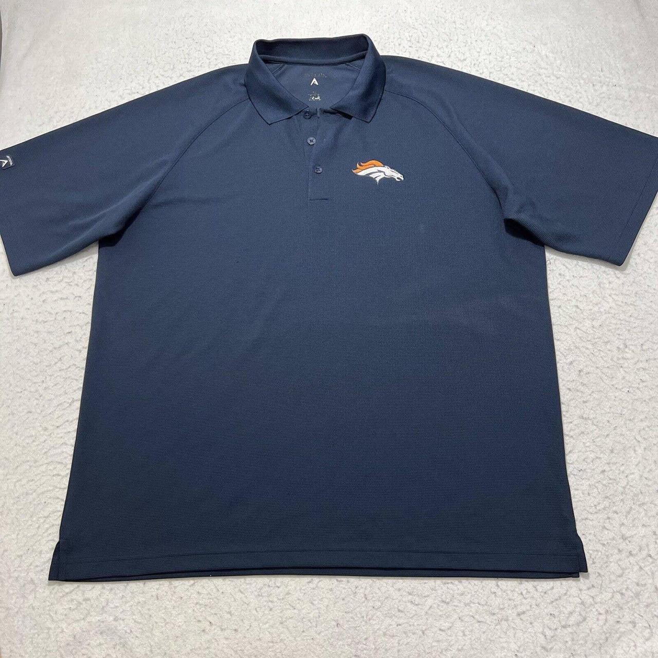 Antigua NFL short sleeve athletic polo shirt in a - Depop