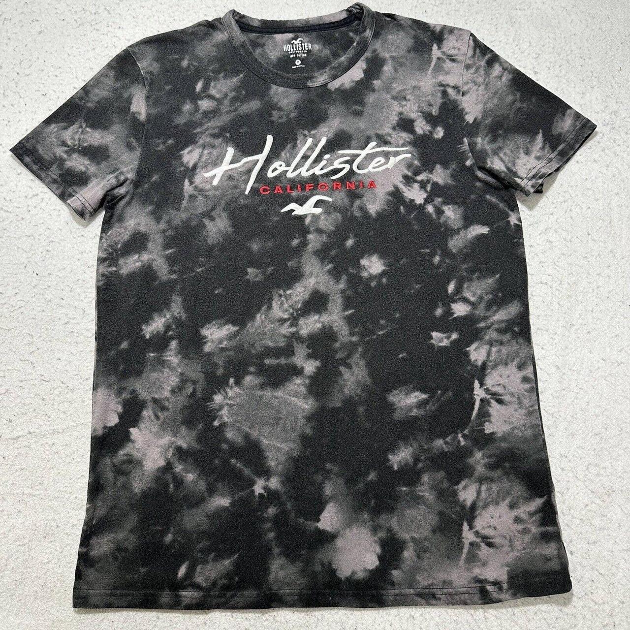 Hollister Embroidered Logo Men's Medium M Tie Dye T-Shirt Tee Long