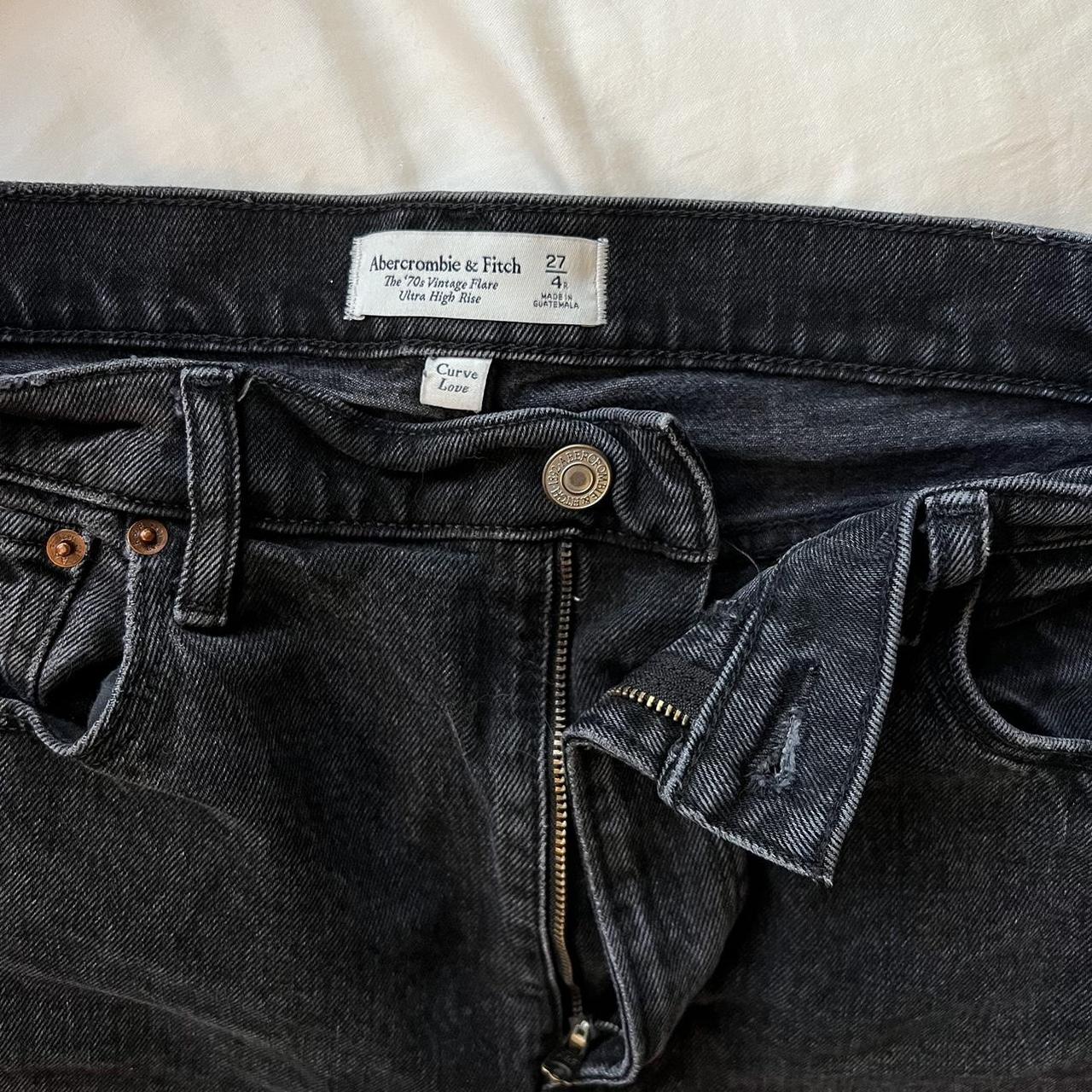 Abercrombie 70’s vintage flare ultra high rise jeans... - Depop