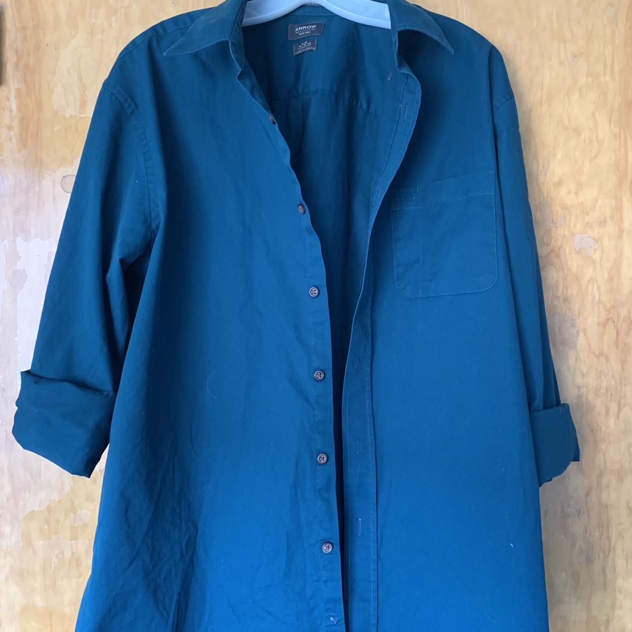 Arrow green buttondown size L. I wear this more... Depop