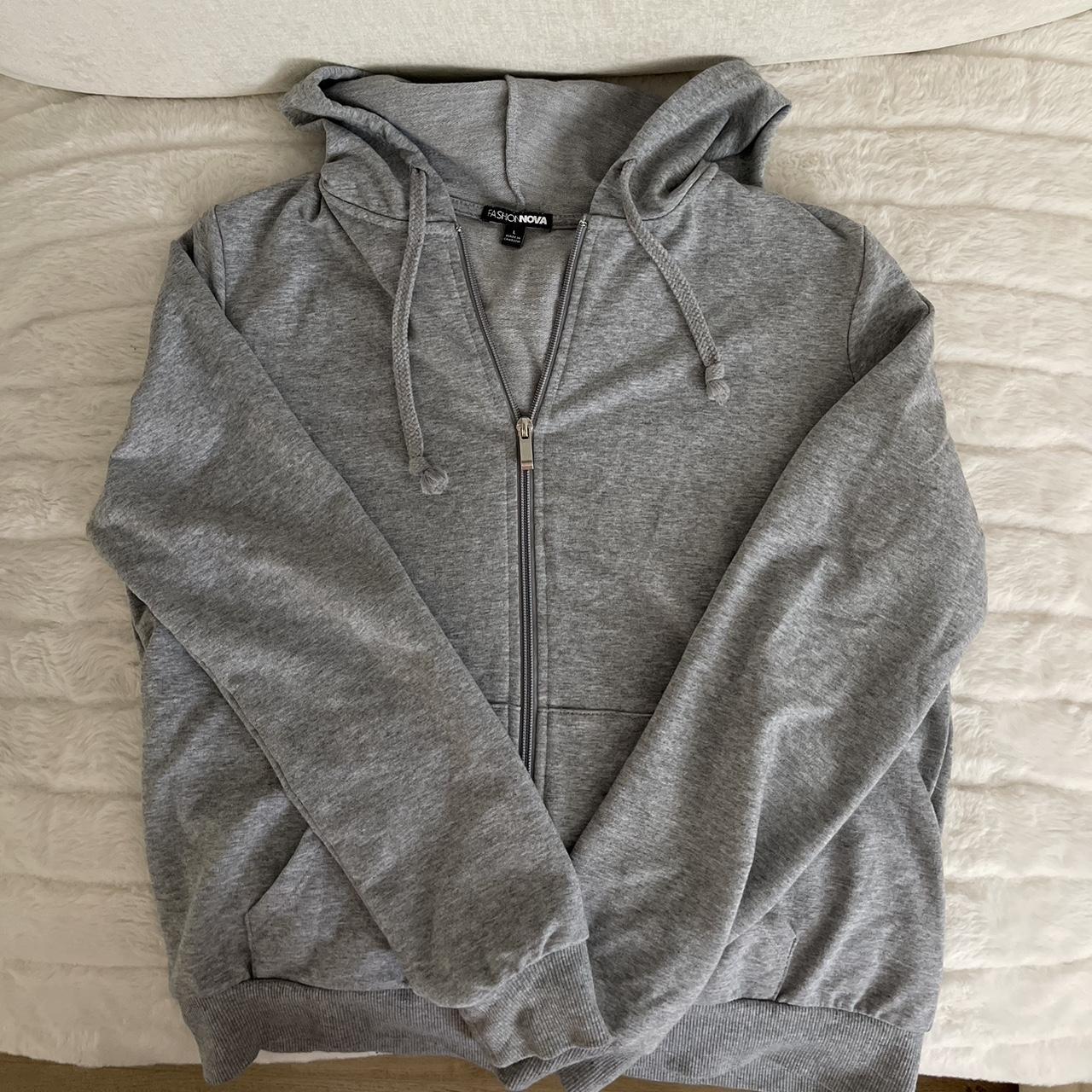 Fashion Nova Grey Zip Up Sweater size L color Depop fashion-nova-grey-zip-up-sweater-size-l-color-depop