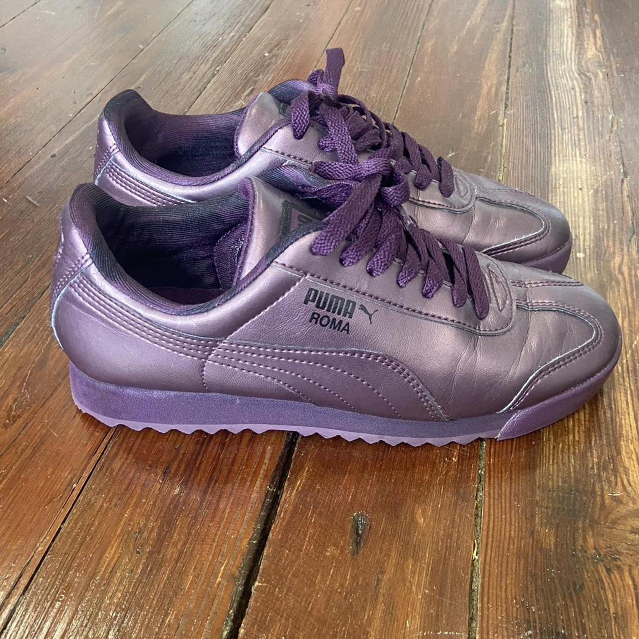 The cutest Puma Roma purple sneakers. Great. Depop