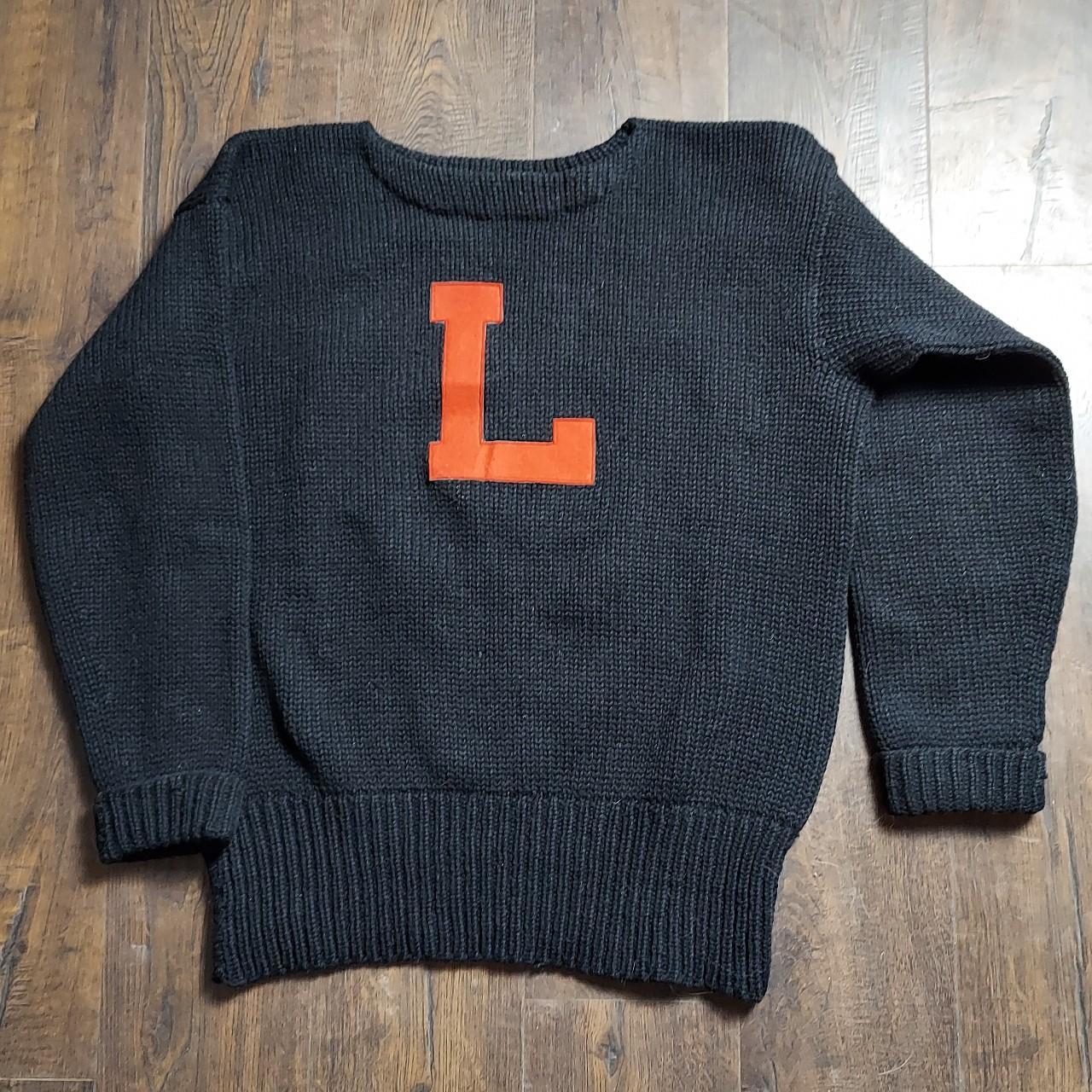 vintage wool knit sweater, 50s letterman knit wool...