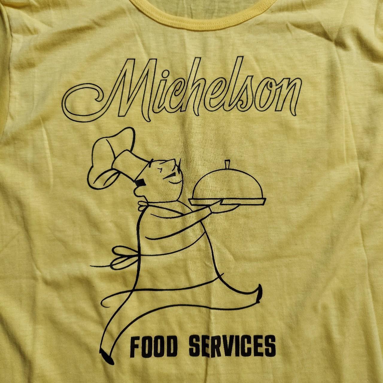 vintage michelson food service t shirt 70s michelson... Depop