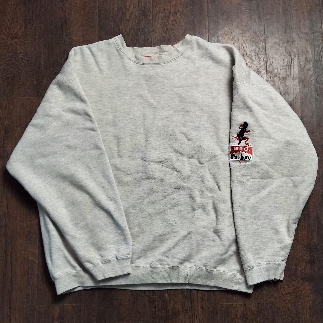 vintage marlboro sweatshirt 90s marlboro crewneck... - Depop